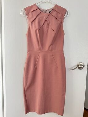 Sleeveless Rose Pink Sheath Dress